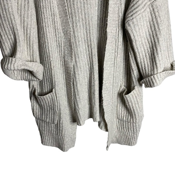 Kaffe Women's Light Gray Open Front Knit Cardigan - Picture 3 of 9